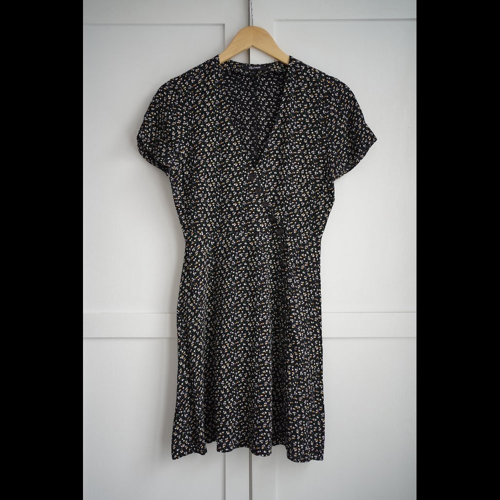 NWOT Madewell Button-Wrap Dress, Playground Posies, 0